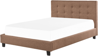 Wasserbett ROCHELLE 180 x 200 cm Stoff Braun