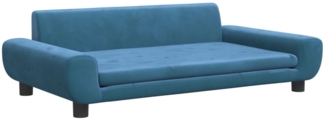 vidaXL Kindersofa 100 x 54 x 33 cm Samt, Blau