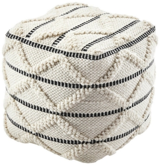 Kobolo Sitzwürfel Sitzpouf Pouf - JAIPUR - aus Baumwolle mit Muster (1 Stück)