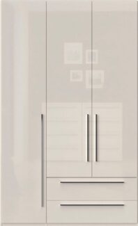 Places of Style Kleiderschrank Piano, UV lackiert, hochglänzend in beige oder weiß, FSC-zertifiziert (Made in Europe) in vielen Breiten, Höhe 224cm, mit Soft-Close Funktion, 2 Schubladen