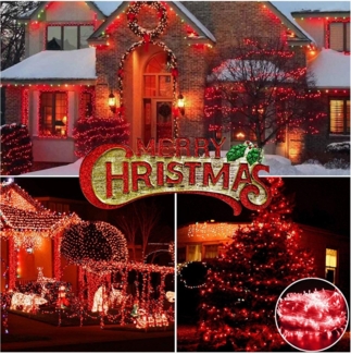 Sunicol Lichterkette 10-100M 8 Modi Lichterkette mit Stecker, für DIY Schlafzimmer Party Garten Hochzeit Deko