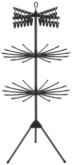 COSTWAY Turmwäscheständer, 3-stufiger Handtuchtrockner klappbar, 360° drehbaren Armen