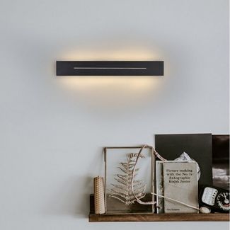 ZMH LED Wandleuchte Wandlampe innen weiß/schwarz 30cm 60cm 100cm, LED fest integriert, warmweiß, lange moderne Wandlampe für Wohnzimmer Schlafzimmer