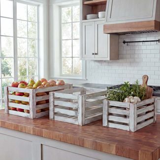 3er Set Holzkiste HWC-C56, Weinkiste Dekokiste Aufbewahrungskiste Obstkiste, Shabby-Look Vintage ~ weiß, shabby