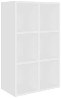 vidaXL Bücherregal/Sideboard Weiß 66x30x98 cm Holzwerkstoff 800342