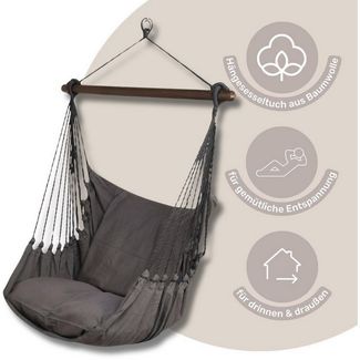 HOBEA-Germany Hängesessel Hängesessel beige (Hängesessel mit Kissenhüllen), Inkusive Kissenhüllen