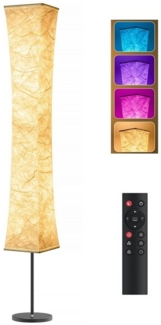 Tomons Stehlampe Dimmbar RGB mit Fernbedienung und Musiksynchronisation, LED fest integriert