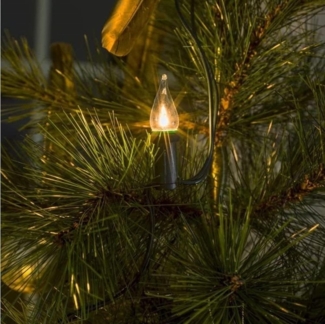 KONSTSMIDE Christbaumkerzen 1028-000 Baumkette Topbirnen gedrehte Spitze 30er warmweiß/grün innen