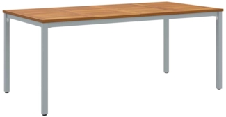 vidaXL Gartentische Natürlich und grau 180 x 90 x 75 cm 4010616