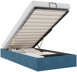 vidaXL Ottoman-Bett ohne Matratze Dunkelblau 90x200 cm Samt 3310941