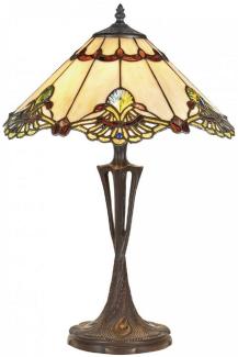 Casa Padrino Luxus Tiffany Tischleuchte Mehrfarbig Ø 40 x H. 60 cm - Luxus Qualität