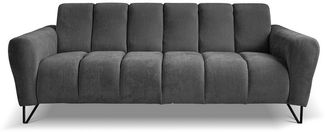 Beautysofa Sofa mit Metallbeine in schwarzer VOLARE, 3-Sitzer, viele Farbvarianten, ohne Schlaffunktion