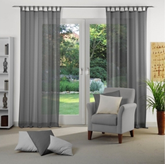 Wirth Vorhang Sunday (1 St), Schlaufen, halbtransparent, Jacquard, nach Maß