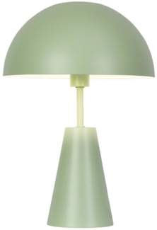 NOWA LED Tischleuchte, Leuchtmittel inklusive, Warmweiß, Tischlampe Nachttischlampe Pilz Wohnzimmerlampe Metall grün LED H 36cm