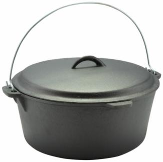 5L Kochtopf aus Gusseisen mit Deckel Metalldeckel Bräter Schmortopf Induktion