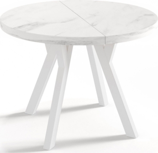 WFL GROUP Esstisch Twixy (erhältlich in 3 Größen – 90/100/100 cm, ausziehbar auf 170/150/200 cm), platzsparender Tisch für kleine Küche, Esszimmer oder Wohnzimmer