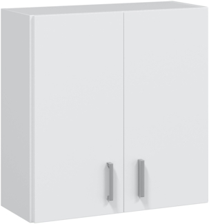 Dmora Mors Wandschrank, Zusatzgarderobe mit 2 Türen, Mehrzweck-Badezimmer- oder Wäscheschrank, 59x27h60 cm, Weiß
