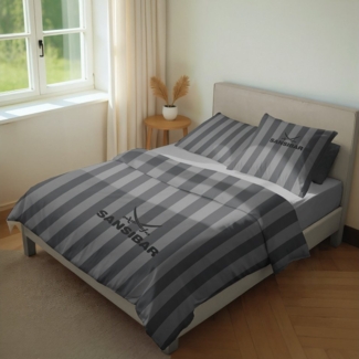 Sansibar Sylt Bettwäsche Sansibar Bettwäsche “Modern Stripe” 100% Baumwolle, Baumwolle, 2 teilig, edel und hochwertig, weich, hautfreundlich, pflegeleicht