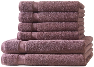 Hometex Premium Textiles Handtuch in Premium Qualität 500 g/m², Feinster Frottier-Stoff 100% Baumwolle, 2x Duschtuch + 4x Handtuch, Kuschelig weich, saugfähig, Extra schwere, flauschige Hotel-Qualität
