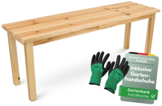 holz4home® Gartenbank Kleine Sitzbank aus Holz I Ohne Lehne, Einfache Montage