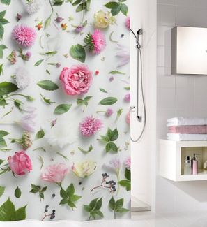 Kleine Wolke Duschvorhang Rosalie Breite 180 cm, mit Beschwerungsband