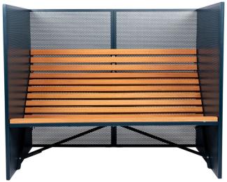 Patio Bench High - Outdoor Grau-Blau