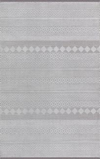 Teppich Recycle Läufer 100 x 100 cm Polyester Grau 88648485 [en. casa]