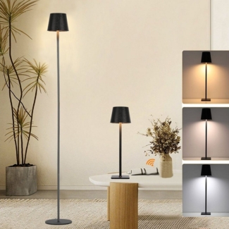 oyajia Stehlampe 3 in 1 Kabellose LED Stehlampe, 130cm Abnehmbar Leselampe 8000mAh-Akku, LED fest integriert, Kaltweiß/Naturweiß/Warmweiß, Dimmbar Eisen Tischlampe mit USB-C,für Wohnzimmer/Schlafzimmer/Büro