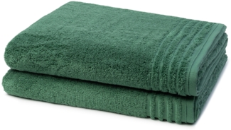 Vossen Vienna Style Supersoft 2 tlg. Frottier-Set - 2 X Duschtuch (67 X 140cm) - 620 g/m2 - Evergreen
