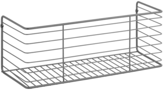 mDesign Ablagekorb Ablagebox Drahtkorb Wandmontage Metall Küche Bad Dunkelgrau