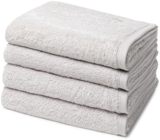 Ross Vita 4 tlg. Frottier-Set - 4 X Handtuch (50 X 100cm) - 520 g/m2 - Silber