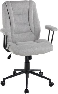 Bürostuhl >Caspar< ergonomisch, hellgrau, Webstoff - 64x96x64cm (BxHxT)