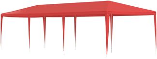 vidaXL Partyzelt Rot 900 x 300 x 255 cm PE und Stahl 42032990
