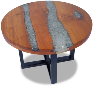 vidaXL Couchtisch Teak Harz 60 cm 243466