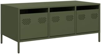 vidaXL Couchtisch Olivgrün 101,5x50x43,5 cm Kaltgewalzter Stahl 851272