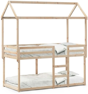vidaXL Etagenbett ohne Matratze 90x190 cm Massivholz Kiefer 3282124