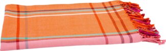 Strandtuch Hamamtuch Strandlaken Woodstock rot pink kariert 90x170 cm 7258R