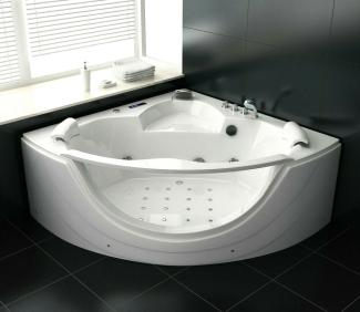 Luxus LED Whirlpool Badewanne SET 150x150cm +Heizung+Hydrojet +Ozon +Radio 2024 b