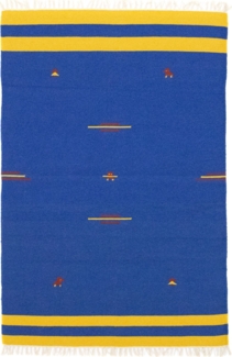 Morgenland Kelim Teppich - Trendy - 180 x 120 cm - blau