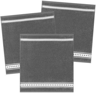Kracht Geschirrtuch Standard, (3-tlg, 3-teilig), Frottee Küchenhandtücher ca. 50x50 cm Baumwolle-Bambus-Mix