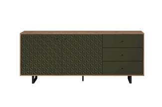 Sideboard Sentra | Dark Green / Artisan Eiche