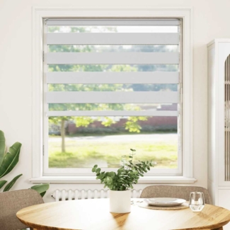 vidaXL Zebrarollo Weiß 95x150 cm Stoffbreite 90,9 cm Polyester 4014754
