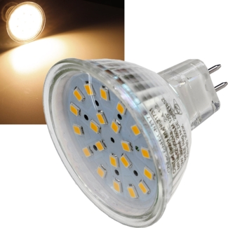LED Strahler MR16 "H40 SMD"120°, 3000k, 330lm, 12V/3W, warmweiß