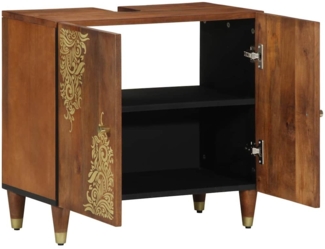 vidaXL Waschbeckenunterschrank mit Speicher Honigbraun 62 x 33 x 58 cm 4018755