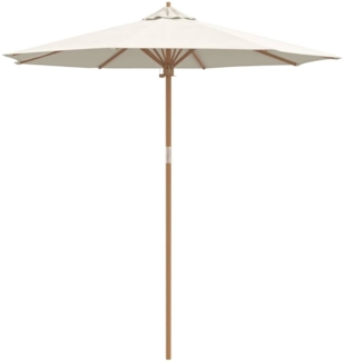 vidaXL Garten-Sonnenschirm Cremeweiß Ø 270 x 260 cm Bambus 4108082