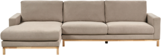 Beliani 'Siggard' Linksseitiges Ecksofa Stoff Taupe