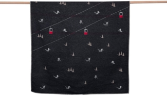 Wohndecke Sylt 'Skipiste' 140 x 200 cm, DAVID FUSSENEGGER