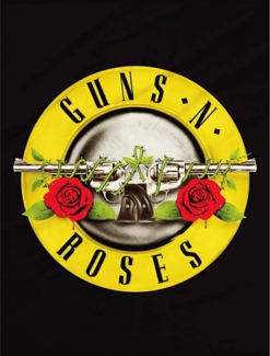 Wohndecke Guns´n Roses Logo 150 x 200 cm Coral Fleecedecke, BERONAGE, passend zur Bettwäsche, ideal für Sofa, Couch, Bett, Auto, Camping