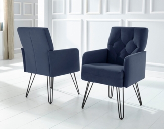 exxpo - sofa fashion Sessel Doppio, Loungesessel mit Designuntergestell, bequem und elegant, aufwendige Rückenverarbeitung, Breite 61 cm