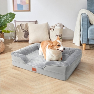 CALIYO Tierbett Großes Hundebett Memory Foam orthopädisches Hundebett, Memory Schwämme, Hundesofa mit abnehmbarem waschbarem Bezug